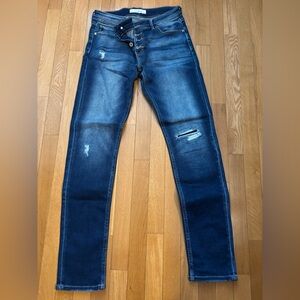 KanCan Dark Blue Distressed Skinny Jeans